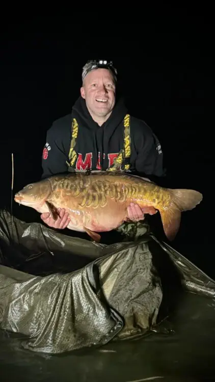 Baylys Baits Apex Venom helped Chris catch this stunning 38lb mirror